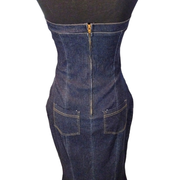 Studio F Denim Maxi Dress - Picture 6 of 9